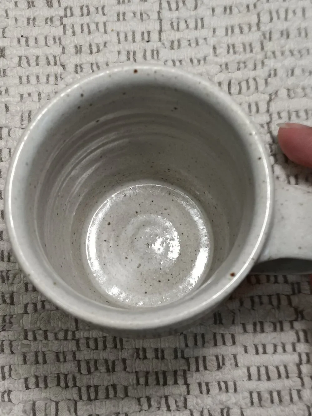 JB Pottery Vintage Studio Art Double Pine Tree Stoneware Coffee Mug Cup